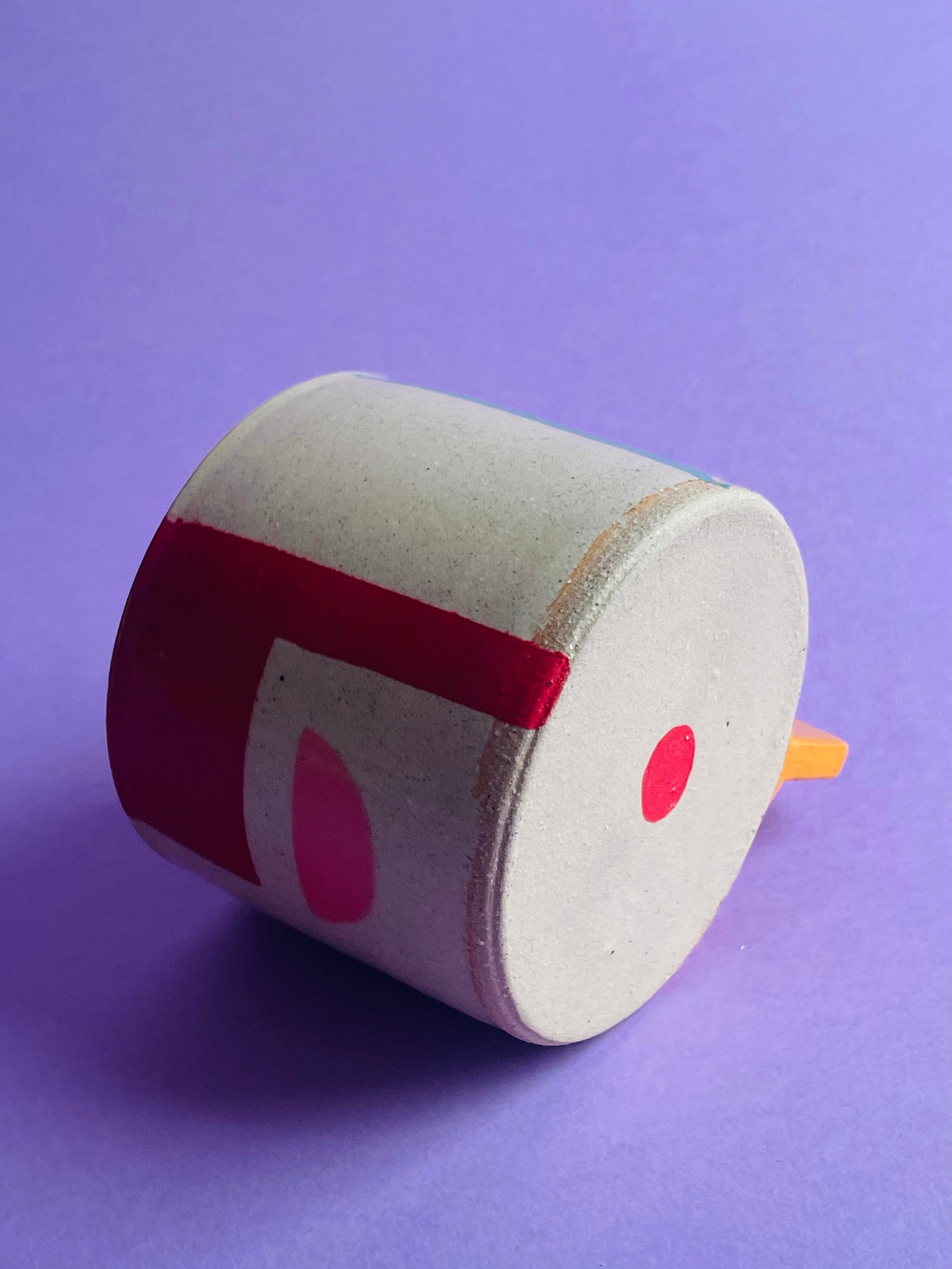 Geometric Mug- Yellow Handles